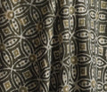 1m Green Bagru Geometric Hand Block Printed Cotton Fabric from Jaipur India