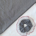 Large Oversized Black and White Cherry Lace Gingham Hair Scrunchie