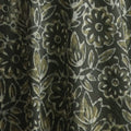 1m Green Flower Bagru Hand Block Printed Cotton Fabric from Jaipur