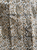 1 Metre Hand Block Printed Dye Geometric flower Pattern Fabric from Jaipur, India