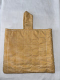 Mustard Sunshine Yellow and White Quilted Gingham Book Cover / Sleeve / Case