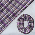 Black, Pink and Purple Checkered Sparkly Hair Scrunchie