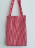 Red and White Gingham Tote Bag