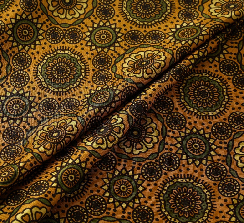 1m Hand Block Printed Cotton Fabric silk