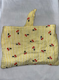 Yellow and White Stripe Cherry Book Cover / Sleeve / Case
