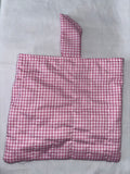 Pink and White Quilted Gingham Book Cover / Sleeve / Case
