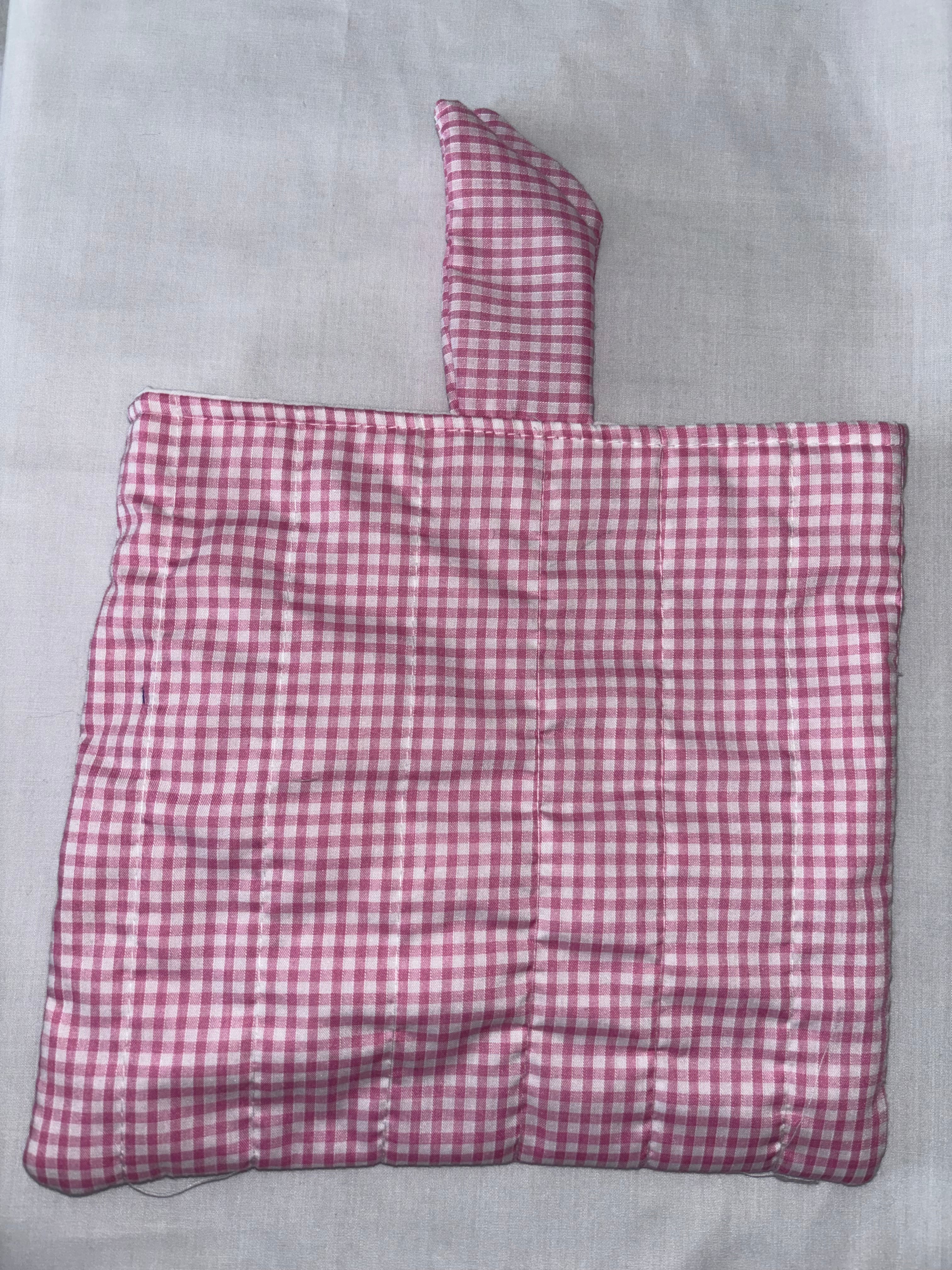Pink and White Quilted Gingham Book Cover / Sleeve / Case