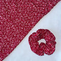 Red and White Squiggle Abstract Hair Scrunchie