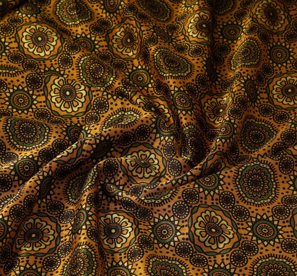 1m Hand Block Printed Cotton Fabric silk