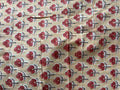 1 Metre Hand Block Printed Dye Geometric flower Pattern Fabric from Jaipur, India