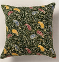 Green Handcrafted Indian Batik Printed Cushion Cover