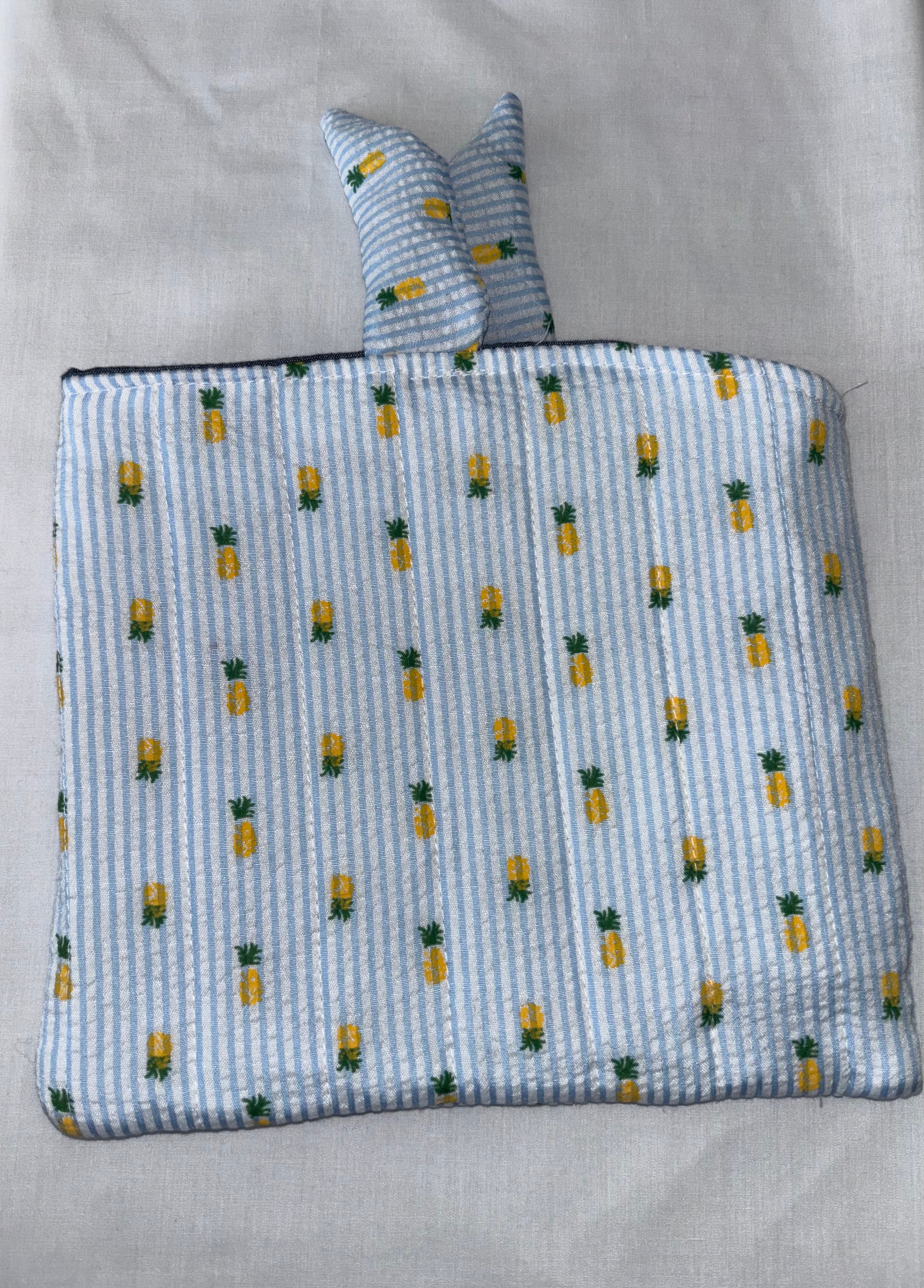 Blue and White Pineapple Book Cover / Case / Sleeve
