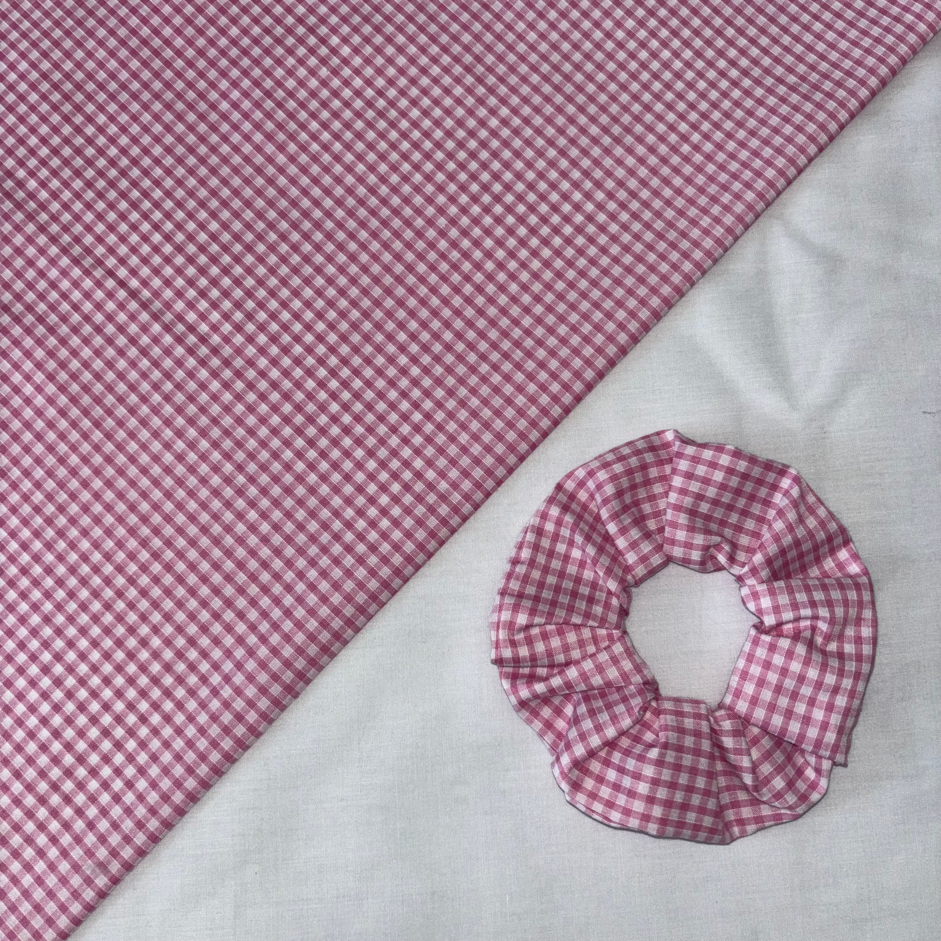 Blush Pink White Hair Scrunchie