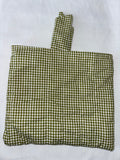 Sage Green and White Quilted Gingham Book Cover / Sleeve / Case